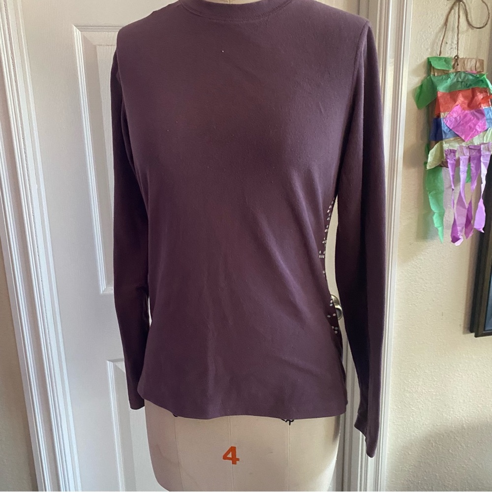 Burton Midweight Fleece Base Layer Top Plum Purple Small Snowboard